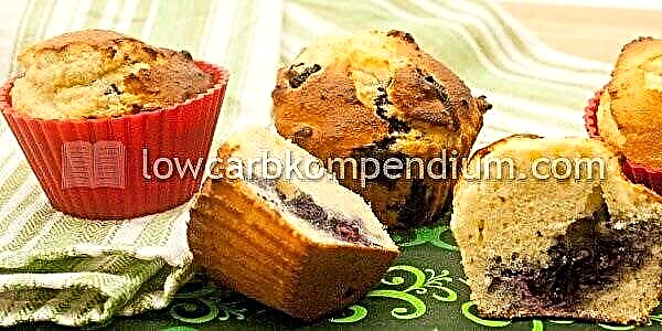 Muffins de coco e arándano