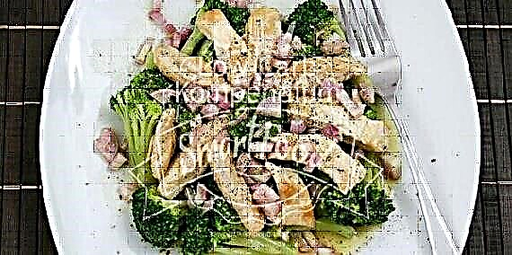 Salad bresych gyda chyw iâr, dresin vinaigrette a sialóts