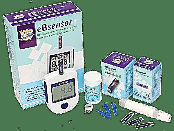 Эбсенсор глюкометр: сын-пикирлер жана баа
