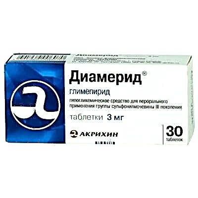 Diameride 4 mg: Instruktioune fir d'Benotzung an Analoga vum Medikament