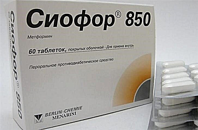 Siofor 850: resensies oor die toepassing, instruksies vir die neem van pille