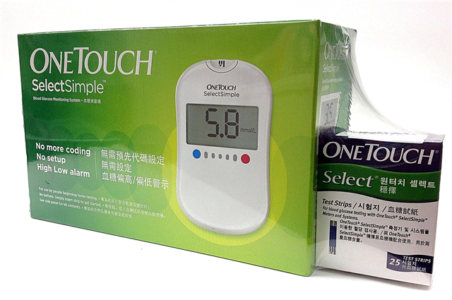 One Touch Select: instruksies vir die Van Touch Select meter