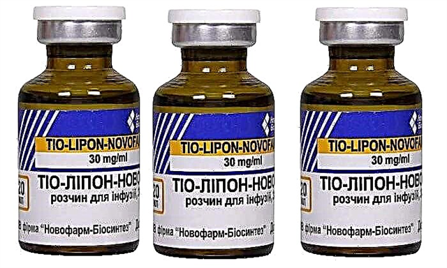 La drogo Tio-Lipon-Novopharm: instrukcioj por uzo