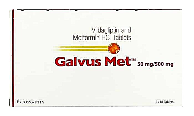 A droga Galvus 500: instrucións de uso