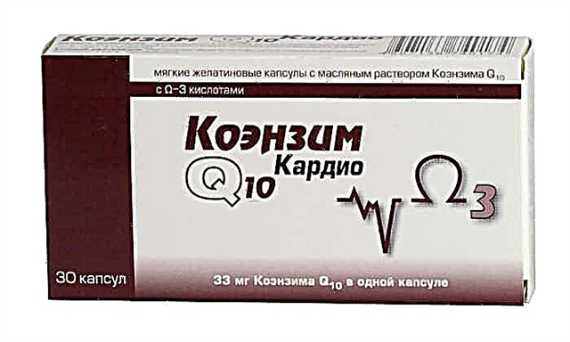 A droga Coenzima Q10 Cardio: instrucións de uso
