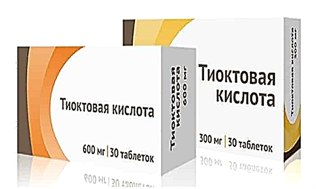Tabletas Ácido tioctic 600: instrucións de uso