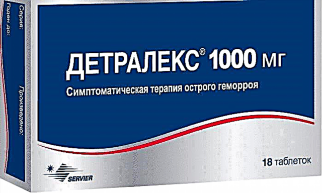 မူးယစ်ဆေးဝါး Detralex 1000: အသုံးပြုရန်ညွှန်ကြားချက်များ
