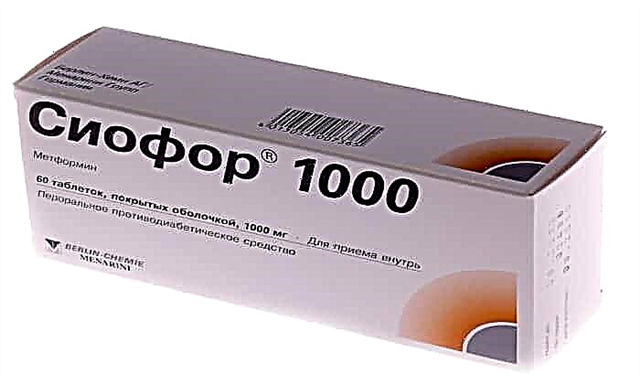 Siofor 1000 - rimedo por batali diabeton